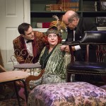 Actors from left to right are Matt W. Cody, Noelle McGrath, Elliott Mayer Amber Nicole Guest as Elvira in Blithe Spirit. (photo by Bella Muccari)