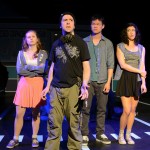 Becky Byers, Isaiah Tenenbaum, Chester Poon, and Sol Crespo (L-R) in Jane the Plain. Photo: Deborah Alexander