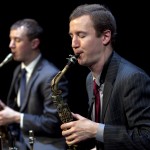 Peter Anderson and Will Anderson in LE JAZZ HOT HOW THE FRENCH SAVED JAZZ at 59E59 Theaters. Photo by Eileen O'Donnell