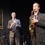 Peter Anderson and Will Anderson in LE JAZZ HOT HOW THE FRENCH SAVED JAZZ at 59E59 Theaters. Photo by Eileen O'Donnell