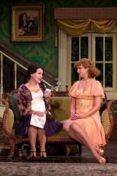 Maria Couch as "Marjorie" and Hanley Smith as "Dierdre" in APAC's production of Sandy Rustin's "The Cottage" directed by Adam Dannheisser. Photo by Michael R. Dekker